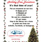 Holiday Tree Memorial Ornaments (Jeannette Library)